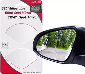 2x Blind Spot Mirror Auto 360° Wide Angle Convex Rear Side View Car Truck SUV - Foto 1 di 6