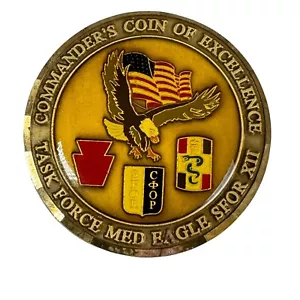 Challenge Coin Task Force Med Eagle SFOR XII Coin Of Excellence - Picture 1 of 4