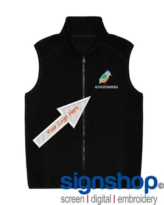 RX405 Pro Fleece Gilet Bodywarmer Personalised Embroidered FREE Logo Setup - Picture 1 of 6