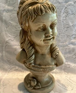 Vintage Girl Head bust Statues, 10 in Heigh - Picture 1 of 8