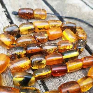 Rosario Natural Misbaha Oración Tesbih Cuentas Ámbar Vintage Báltico Islámico 25 gr - Imagen 1 de 11