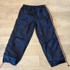 Pantalone Uomo Atletico da Lavoro XL Blu Navy Arancione Righe Nylon - Foto 1 di 10