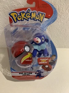 Pokemon Popplio Pop Action Throw Poke Ball Authentic 2018 Plush Launch - Picture 1 of 7