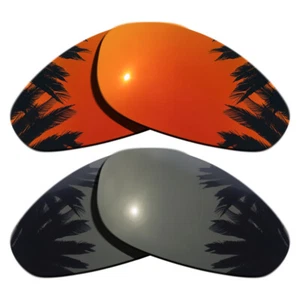 Black&Orange Red Replacement Lenses for-Oakley A Wire Sunglasses Polarized - Picture 1 of 4