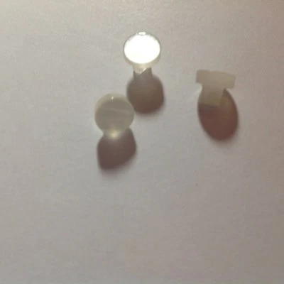 NEW 15 pc.5/16 INCH SHANK BUTTONS WHITE  PEARL FINISH - Image 1 of 2