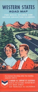 1962 Chevron Road Map: Western States NOS - Picture 1 of 1