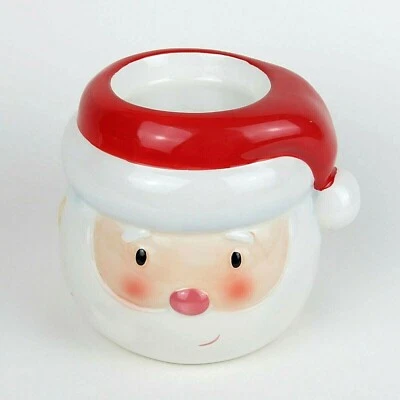 Calentador de velas de cerámica de Papá Noel para tartas de aceite o cera - Decoración de Navidad - 4,5" T Foto 1 de 4