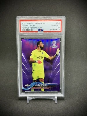 Rui Patricio 2017 Topps Chrome UCL Purple Refractor /250 PSA 10 Sporting - Image 1 of 2