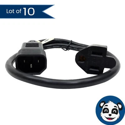 Лот из 10 TRIPP LITE P002-002-10A питания адаптер шнуры, C14 до 5-15R - "новый" - Изображение 1 из 3