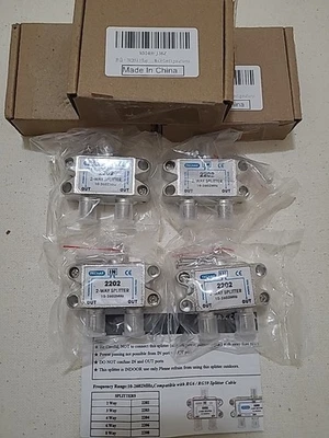 7x 2-Way Video Splitter Digital HD Cable TV Antenna Indoor Use Only Free Shippin - Image 1 of 3