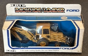 VTG 1/32 Ertl Ford 555A Backhoe/Loader Die-cast Metal Replica #1456 Open Box🔥 - Picture 1 of 19