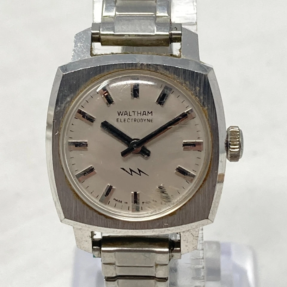 Antigo Relógio Waltham Electrodyne Feminino PARA PEÇAS OU REPAROS 24mm Tom Prata França - Imagem 1 de 4