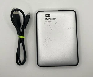 1TB Western Digital WD My Passport USB 3.0 External Hard Drive - Grey - W/Cable - Afbeelding 1 van 3