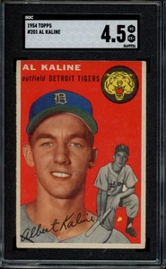 1954 Topps #201 Al Kaline Rookie SGC 4.5 Vintage HOF RC Baseballkarte (9936) - Bild 1 von 2