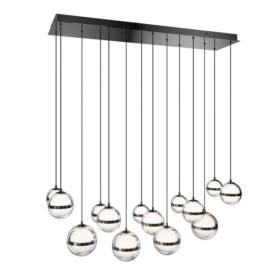 Colgante dweLED Cyllindra 14 Luces Multi-Luz, Negro Cromo/ - PD-77514L-BC Foto 1 de 1