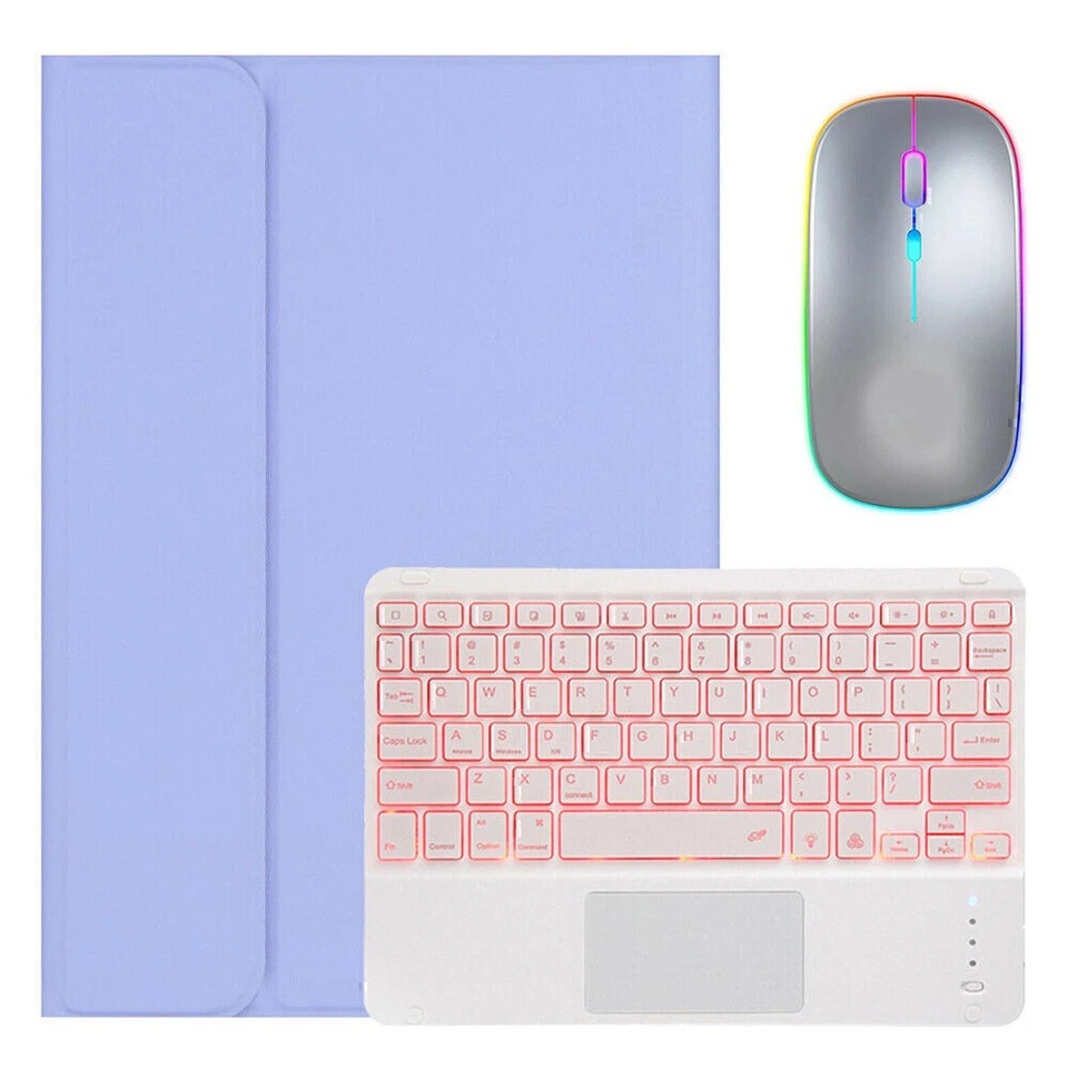 Backlit Touchpad Keyboard Case Mouse For iPad 7/8/9/10/11th Gen A16 Air M3 2025 - Image 1 of 4
