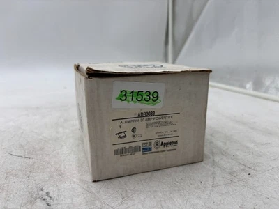 Appleton ADR3033 Powertite Receptacle 30A 3P 3W 600V Industrial Plug - Image 1 of 3