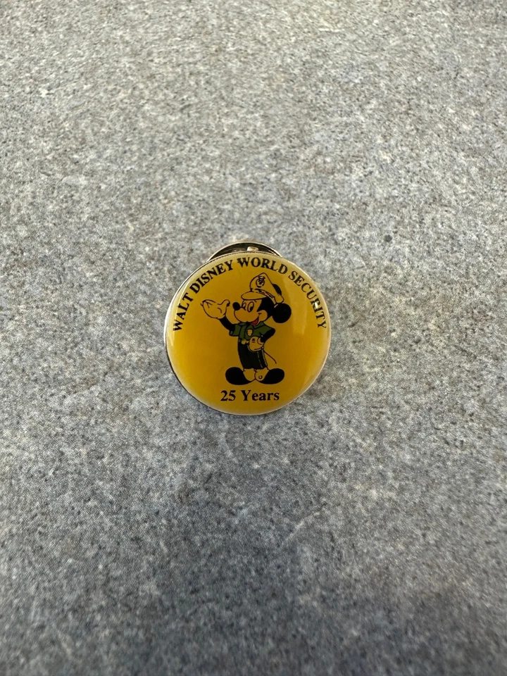 Disney Pin WDW World Parks Cast Member 25 Years Security Officer Mickey Mouse - Image 1 of 2