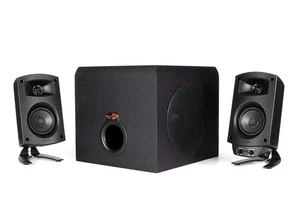 KLIPSCH ProMedia 2.1 THX Computer Speaker Set Subwoofer 2 Shelf Speakers WORKS - Afbeelding 1 van 24