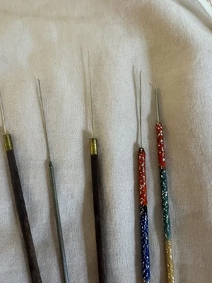 Juego de agujas Aari para cuentas de alambre francés bordado de lentejuelas 0,5 mm 1 mm Luneville Foto 1 de 4