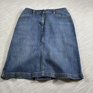 Vintage denim Skirt by HAROLD'S Sz 4 knee Length Medium Wash - Picture 1 of 8