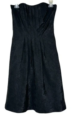 White House Black Market Black Corset Modern Midi Pleated Dress 6 WHBM - Image 1 of 4