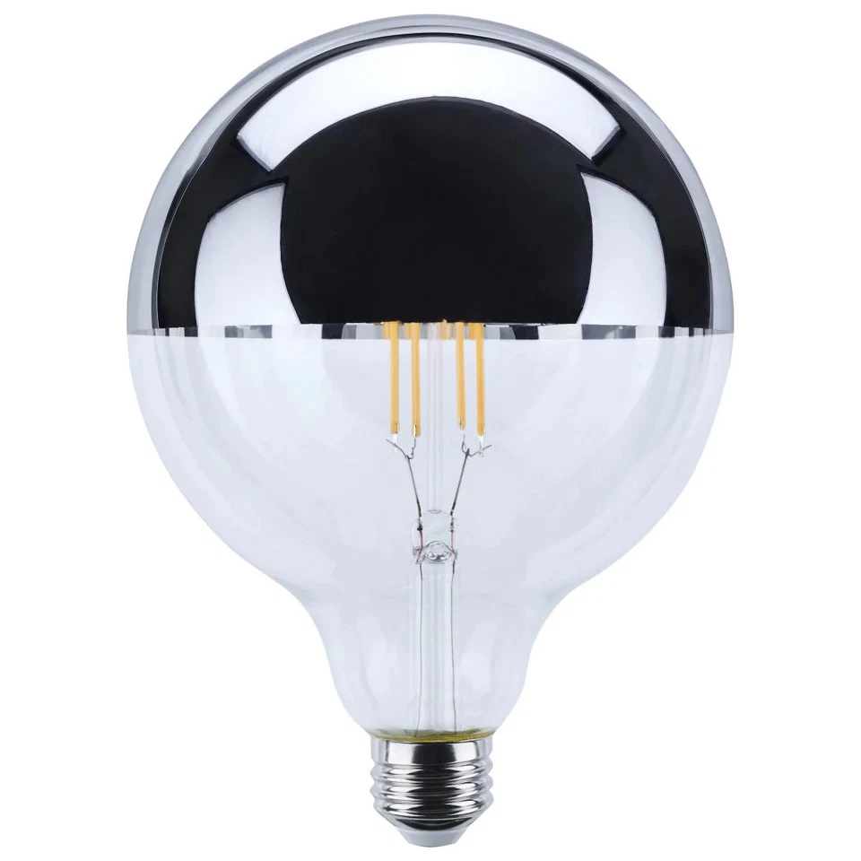 8 Watt G40 LED - Medium Base - 2700K CCT - Silver Crown - 100 Watt Replacement - - Image 1 of 4