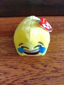 Teeny Tys Happy Crying Laughing Emoji Nwt 3.75" Soft Toy July 20th Birthday - Bild 1 von 4