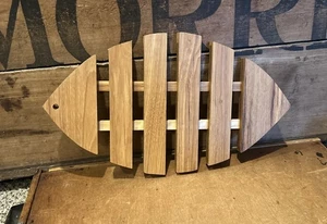 Wood Fish Trivet Danish Modern Style - Picture 1 of 4