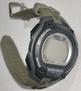 Timex T5K418 Men's Ironman Triathlon Green Watch 100M Pre Owned Not Tested - Picture 1 of 7