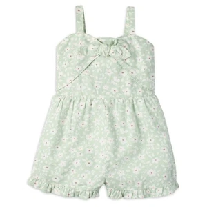 Floral Romper Mint Green Toddler Girls Size 5T Modern Moments By Gerber NEW - Picture 1 of 9