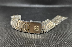 Omega Bracciale Orologio Acciaio Inox Bicolore Vintage - Foto 1 di 13