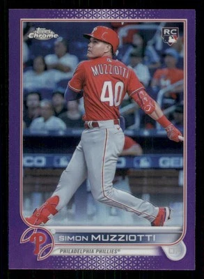 2022 Topps Chrome Update Purple Refractors #USC158 Simon Muzziotti - Image 1 of 2