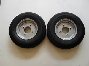 2 OFF TRAILER WHEEL/TYRE 145/80 R10 4 STUD 5.5" PCD - 145 R10 8PLY - Picture 1 of 1