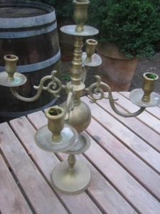 Antiker Kerzenleuchter Messing - Bild 1 von 7