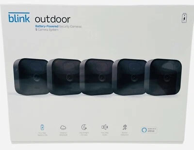 Blink Outdoor 3. Generation HD Überwachungskamera System 5 Kameraset Neu Versiegelt - Bild 1 von 4