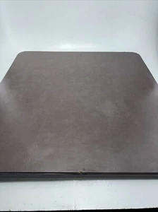 Vintage 1989 Brown Samsonite Metal Card Table Woodgrain finish 30x30 - Picture 1 of 14