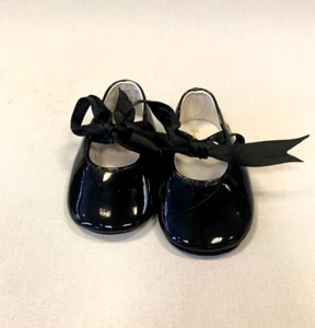 Ralph Lauren Baby Layette Black Patent Briley Mary Janes Size 1.5 UK Dress Shoes - Picture 1 of 9