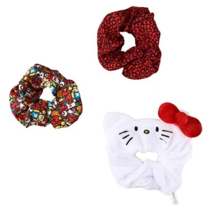 NEW Bioworld X Sanrio Hello Kitty Scrunchie 3 Pk Set SALE CUTE - Picture 1 of 2