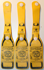 Singha Lager Beer Bottle Shaped 3x Thin Plastic Luggage Tags from Thailand