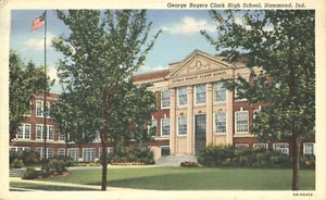 Postal de George Rogers Clark High School Hammond Indiana 1940 - Imagen 1 de 2