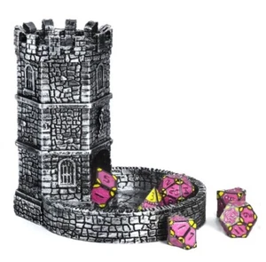 Small Castle Resin Dice Tower for D&D Polyhedral Dice Set Dungeons and Dragons - Picture 1 of 4