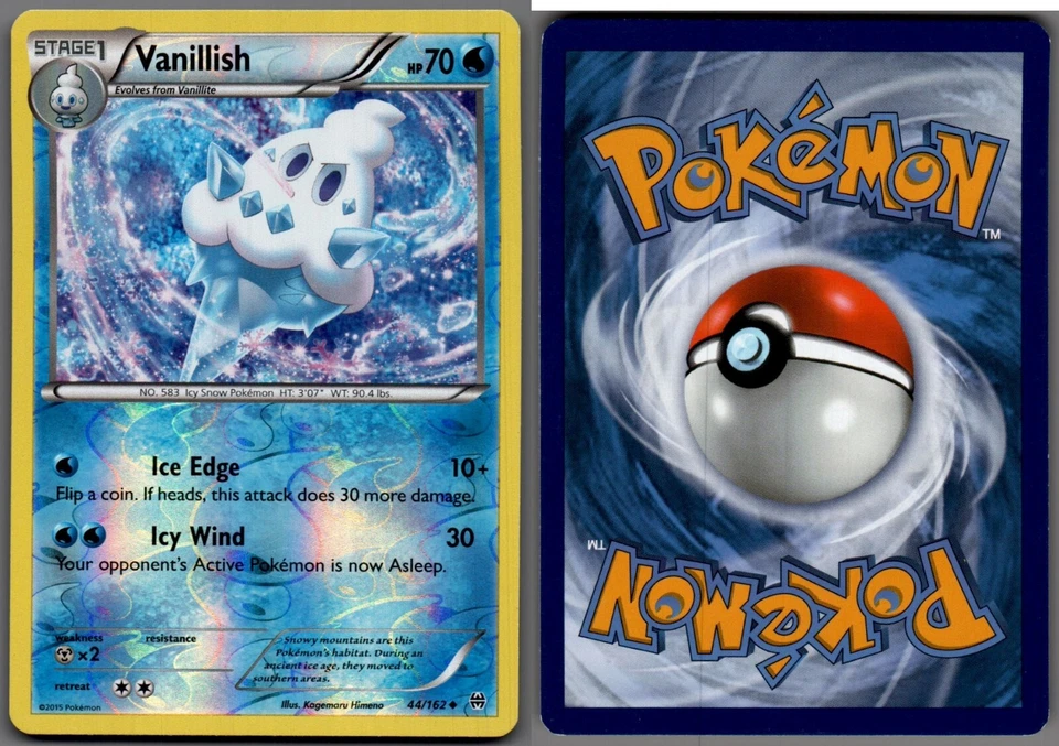 2015 Pokemon, XY BREAKthrough, #44/162 Vanillish, Reverse Holo Uncommon - Image 1 of 1