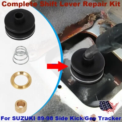 For Suzuki SIDEKICK / Geo TRACKER COMPLETE SHIFTER LEVER REPAIR KIT 1989-1998 US Foto 1 de 4