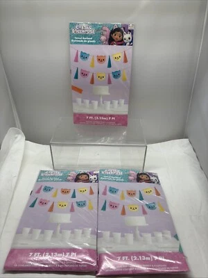 3 X GUIRNALDA BORLA CASA MUÑECAS GABBY'S Fiesta Cumpleaños Gatos Niñas Decoraciones (B34 Foto 1 de 4