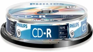 PHILIPS - Cr7d5nb10/00 - Cd-R 80 Minutes 700mb (52x) Broche, 10 Paquet - Photo 1/1