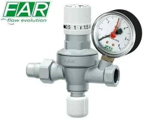 GRUPPO DI RIEMPIMENTO AUTOMATICO  1/2" MF CON MANOMETRO FAR 2106 - Foto 1 di 2