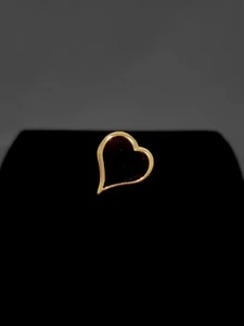 Sarah Coventry Black Magic Brooch Enamel Gold Tone Heart Pin 1970s Vintage - Picture 1 of 2