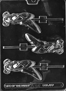 LARGE BALLET SLIPPERS LOLLY mold Chocolate candy molds dance ballerina - Picture 1 of 1