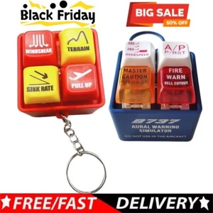 Pilot &Crew Alert Keychain EGPWS Warning Sound Simulator Safety Button Keychains - Picture 1 of 18